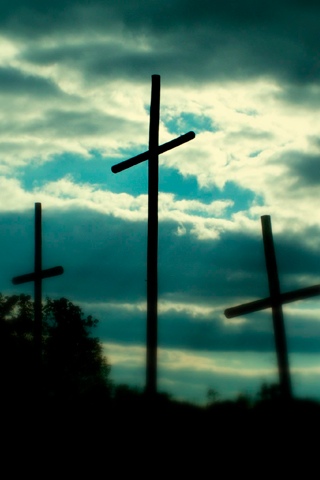 iPhone Wallpaper: Old Rugged Crosses