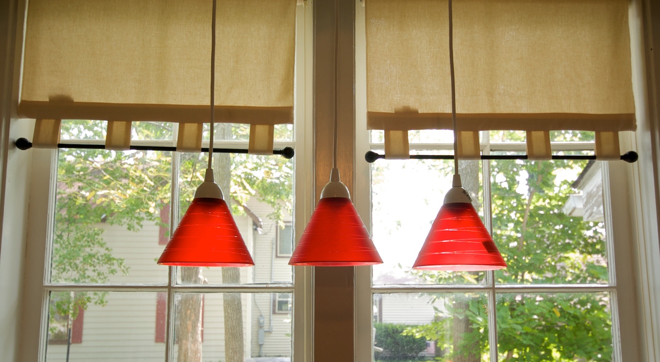 Kitchen light fixture and shades