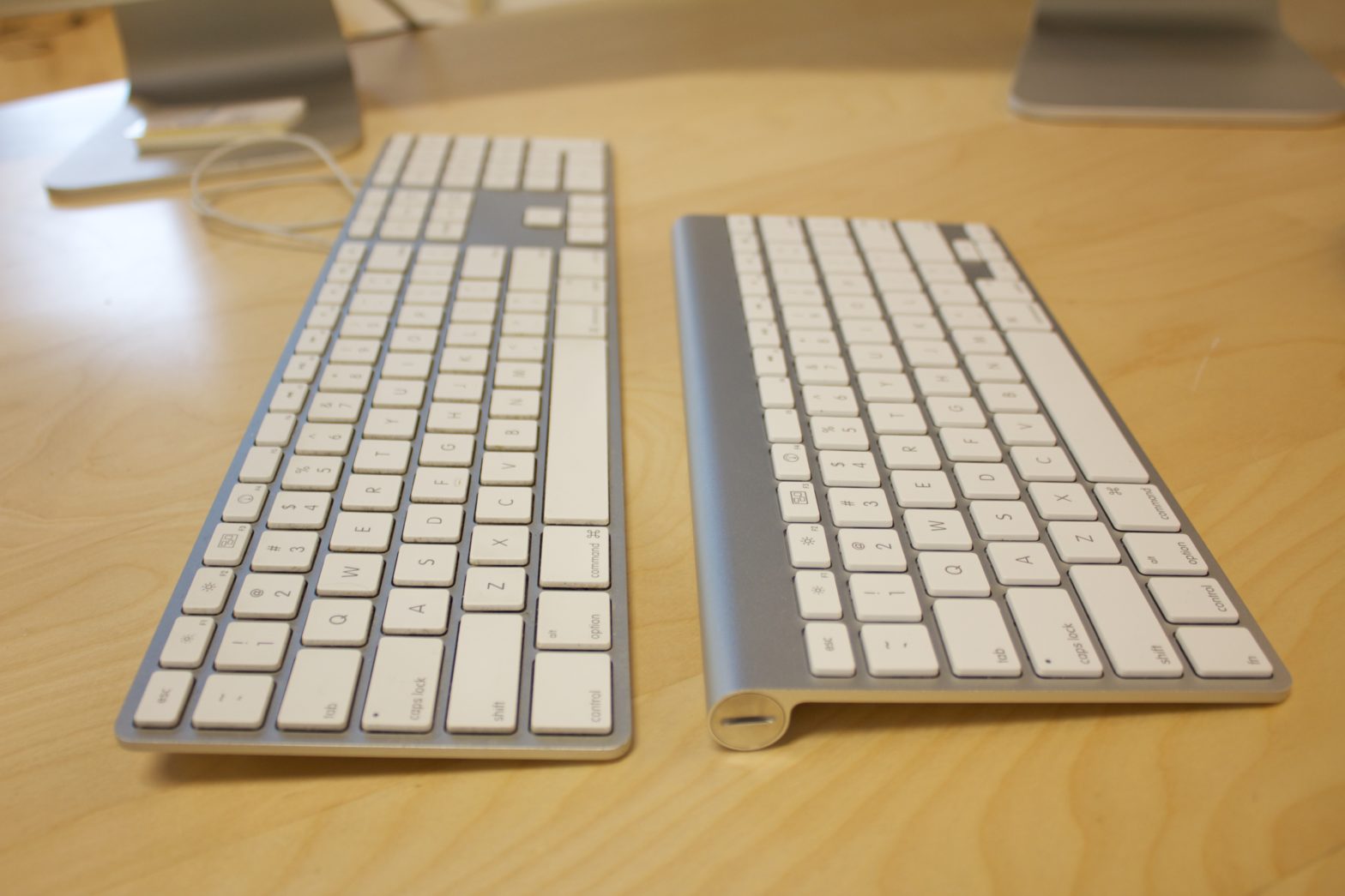 Apple aluminium keyboard comparison