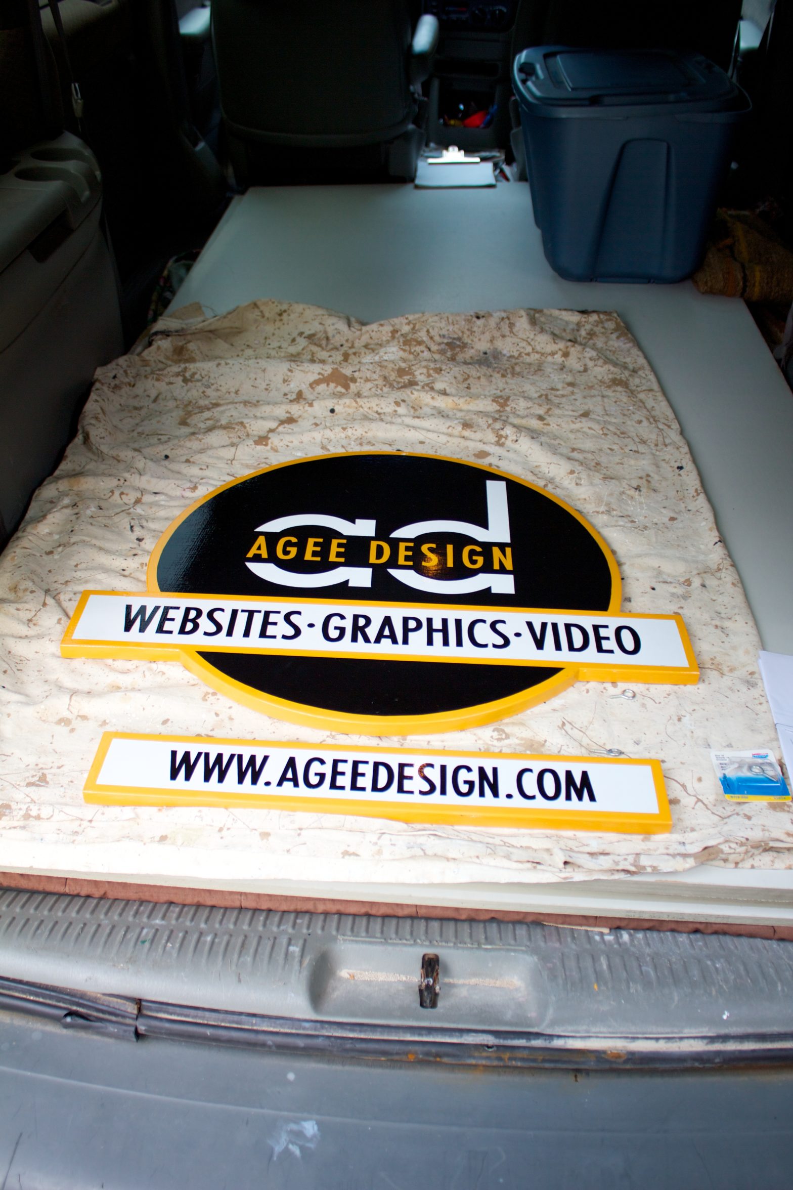 Agee Design sign is nearly complete!