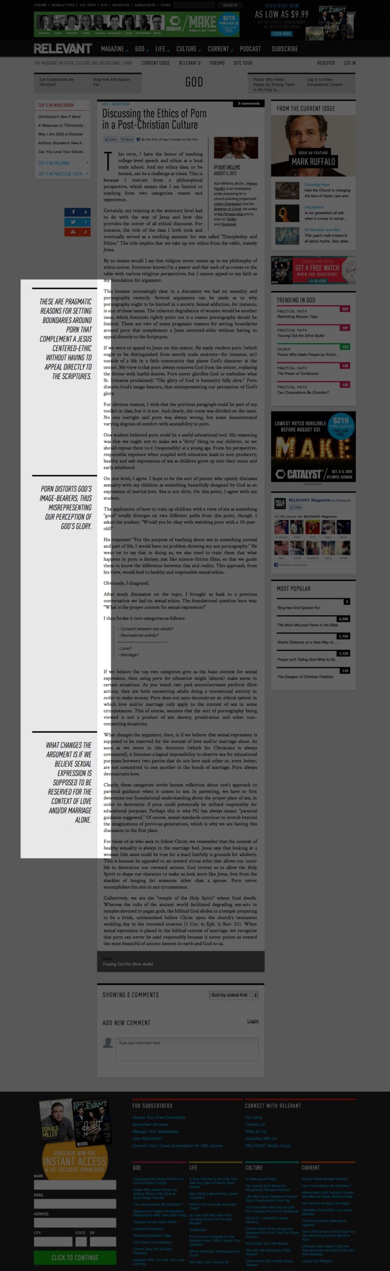 Discussing the Ethics of Porn in a Post-Christian Culture | RELEVANT Magazine
