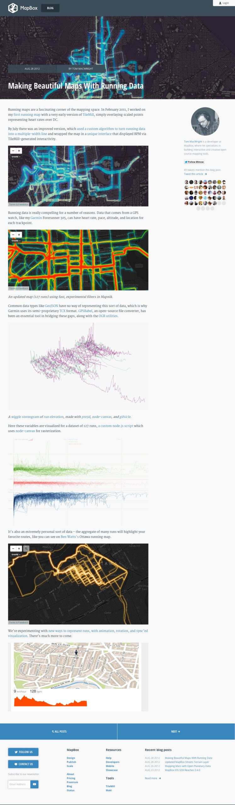 Making Beautiful Maps With Running Data | MapBox