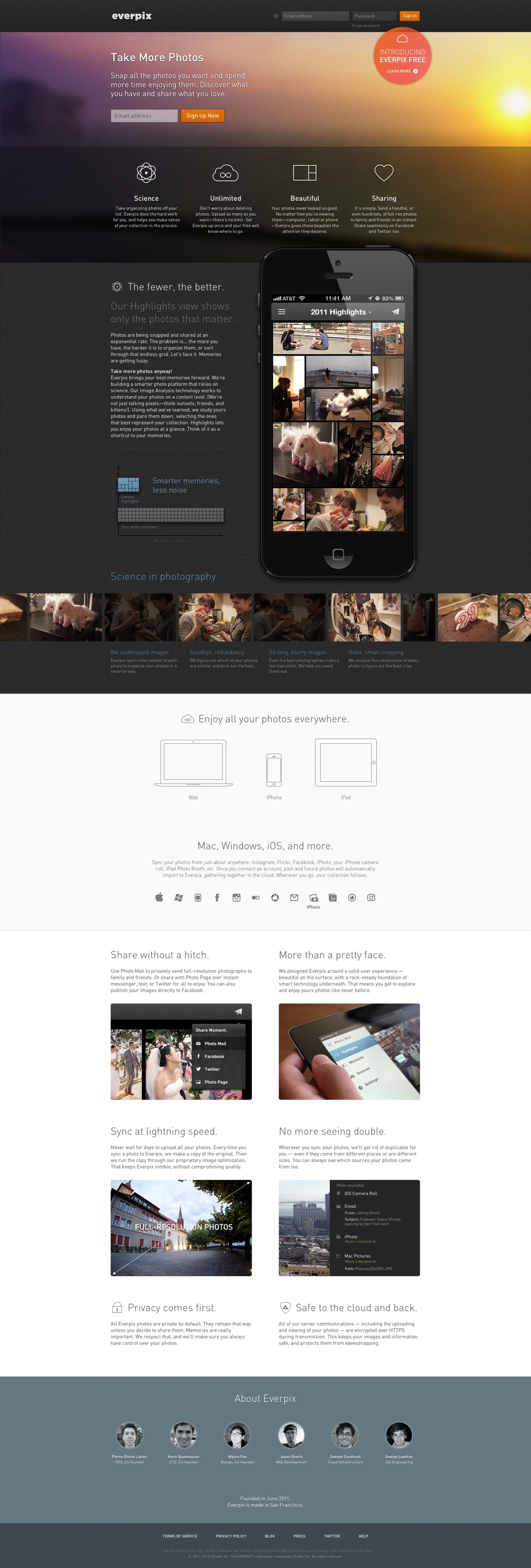 Welcome to Everpix – Sign In or Sign Up