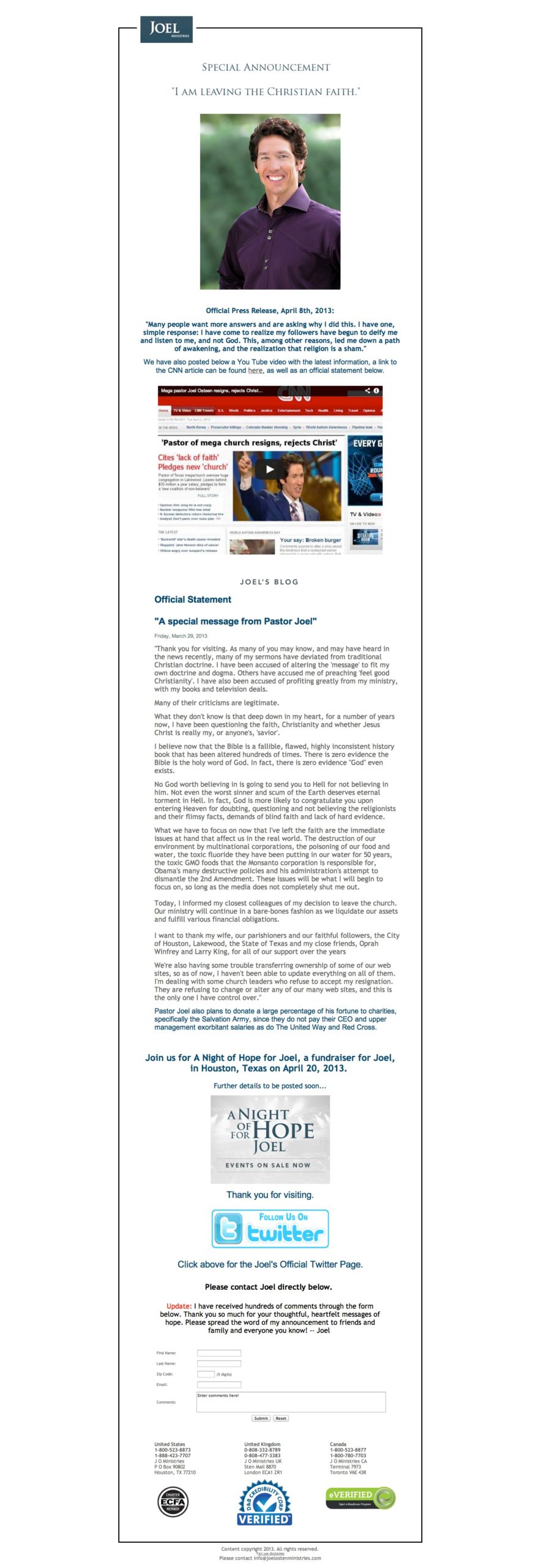 Joel Osteen Ministries — Official Site of Pastor Joel Osteen