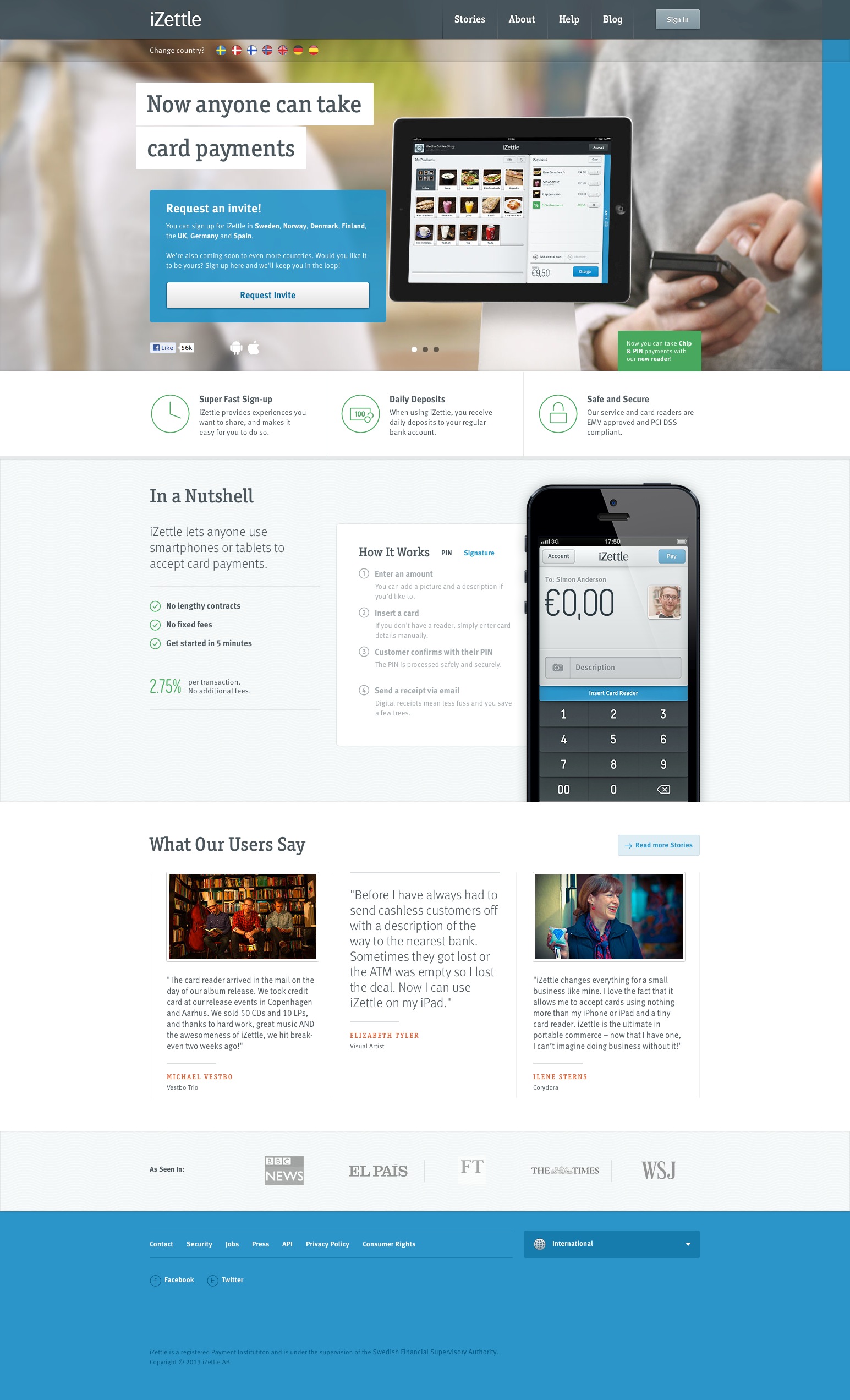 iZettle – Now anyone can take secure card payments
