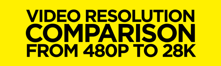 Video Resolution Comparison: from 480p to 28K